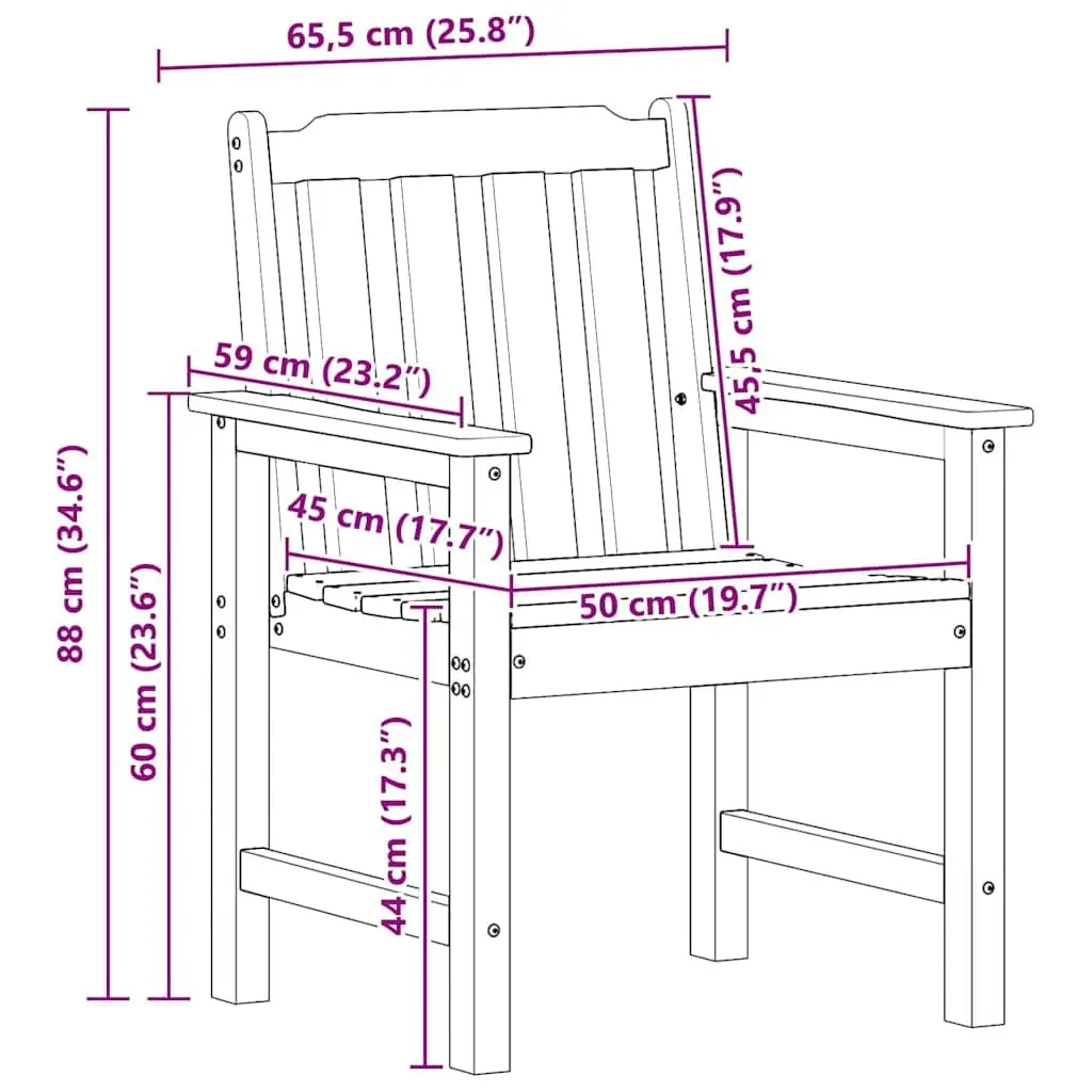 Outdoor Dining Chair Black Modern Garden Seating Patio Furniture Set 2 Pcs