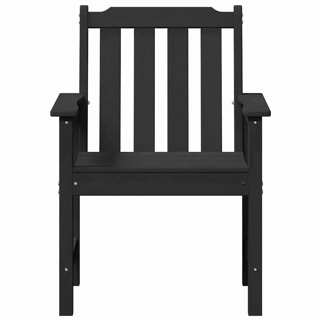 Outdoor Dining Chair Black Modern Garden Seating Patio Furniture Set 2 Pcs