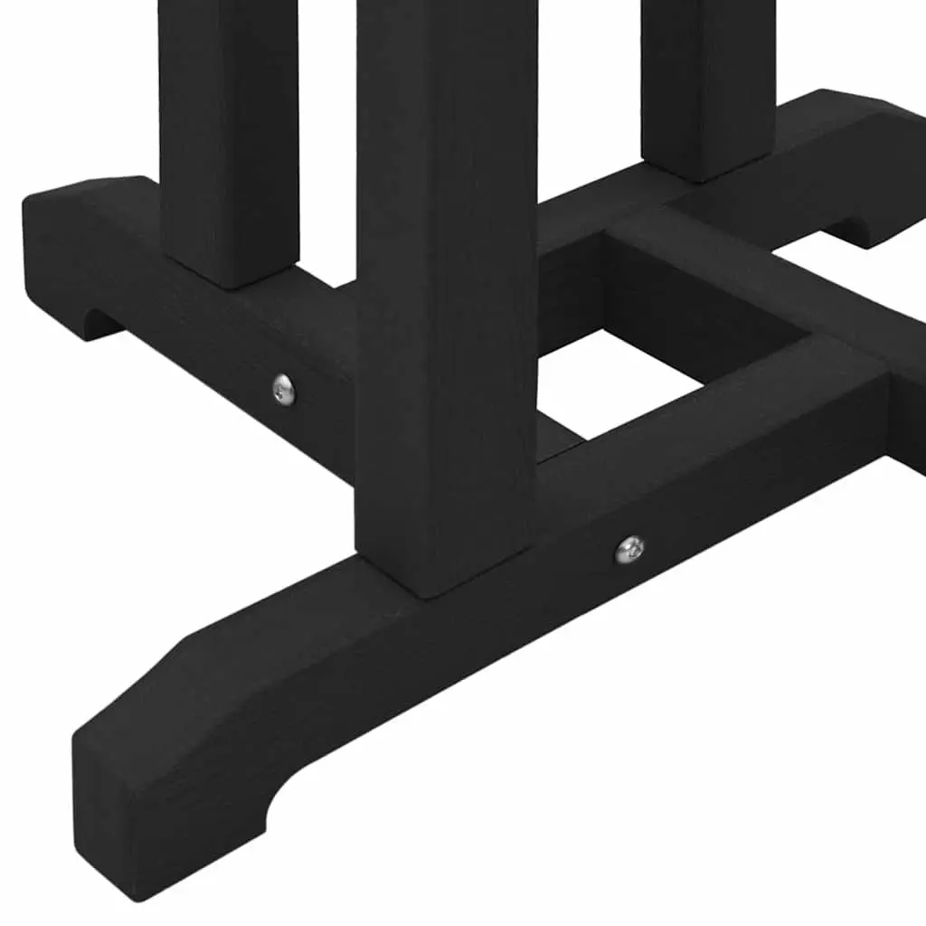 Outdoor Round Bar Table 55x55x107cm Black Polyethylene Garden Terrace Standing