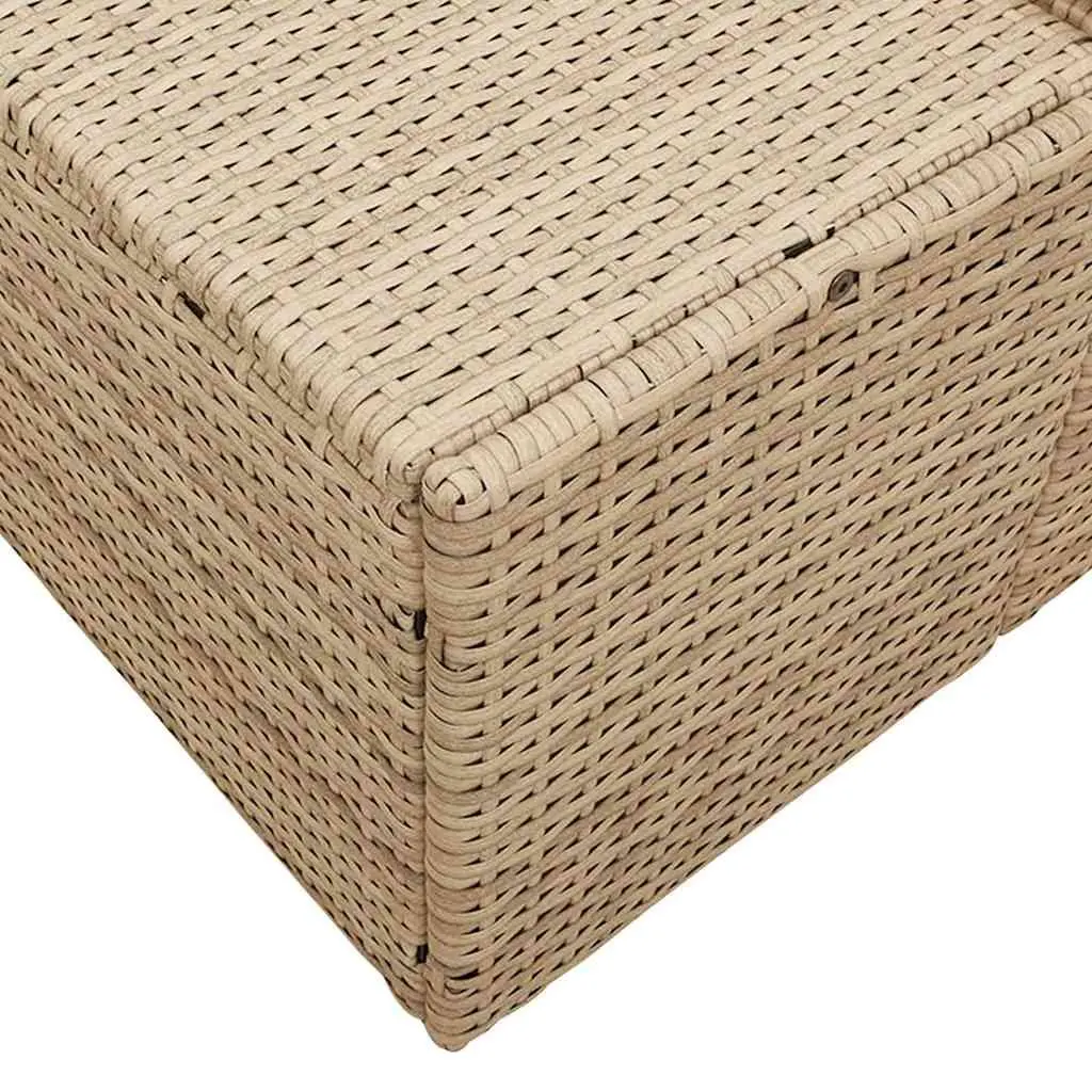 Outdoor Garden Sofa Beige Poly Rattan 184cm