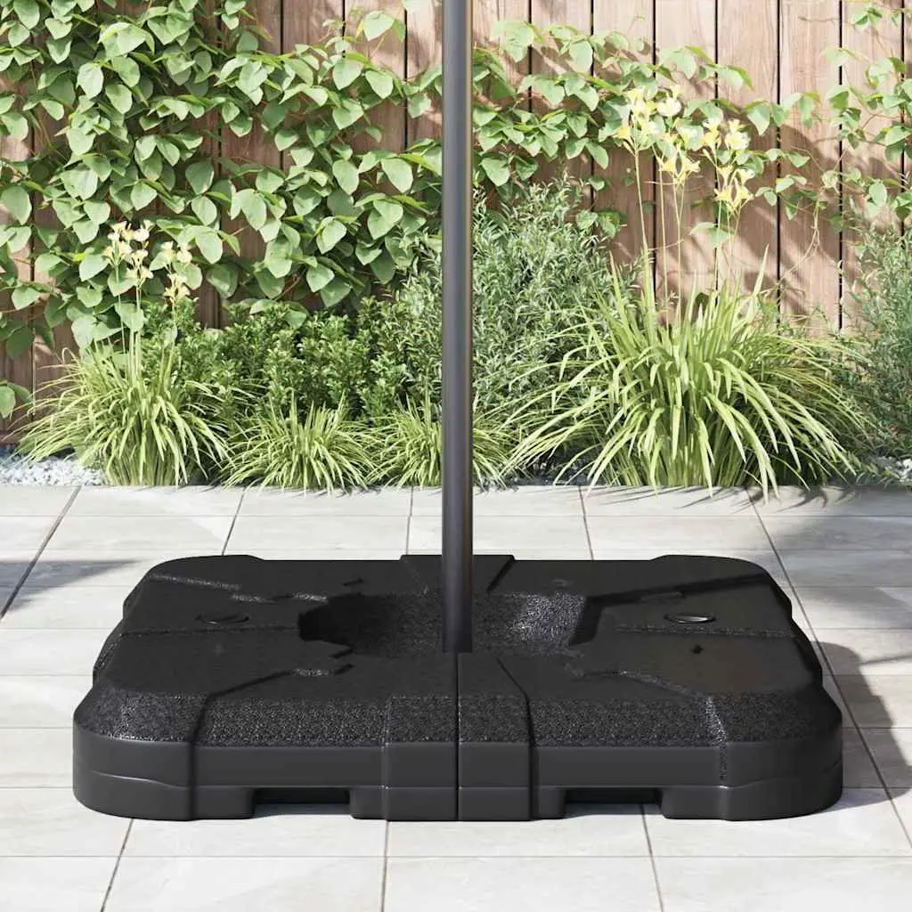 Cantilever Umbrella Base Black Modern Portable 88.5 x 88.5 x 12 cm