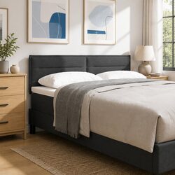 144cm Dark Grey Headboard - Adjustable & Comfortable
