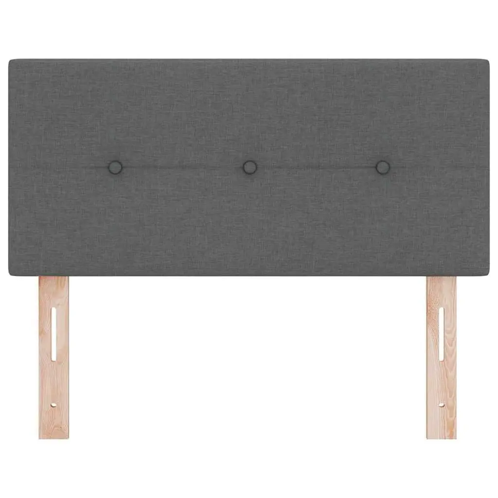 Height-Adjustable Grey Fabric Headboard