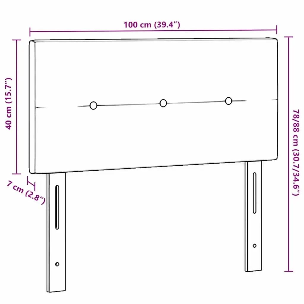 Height-Adjustable Grey Fabric Headboard