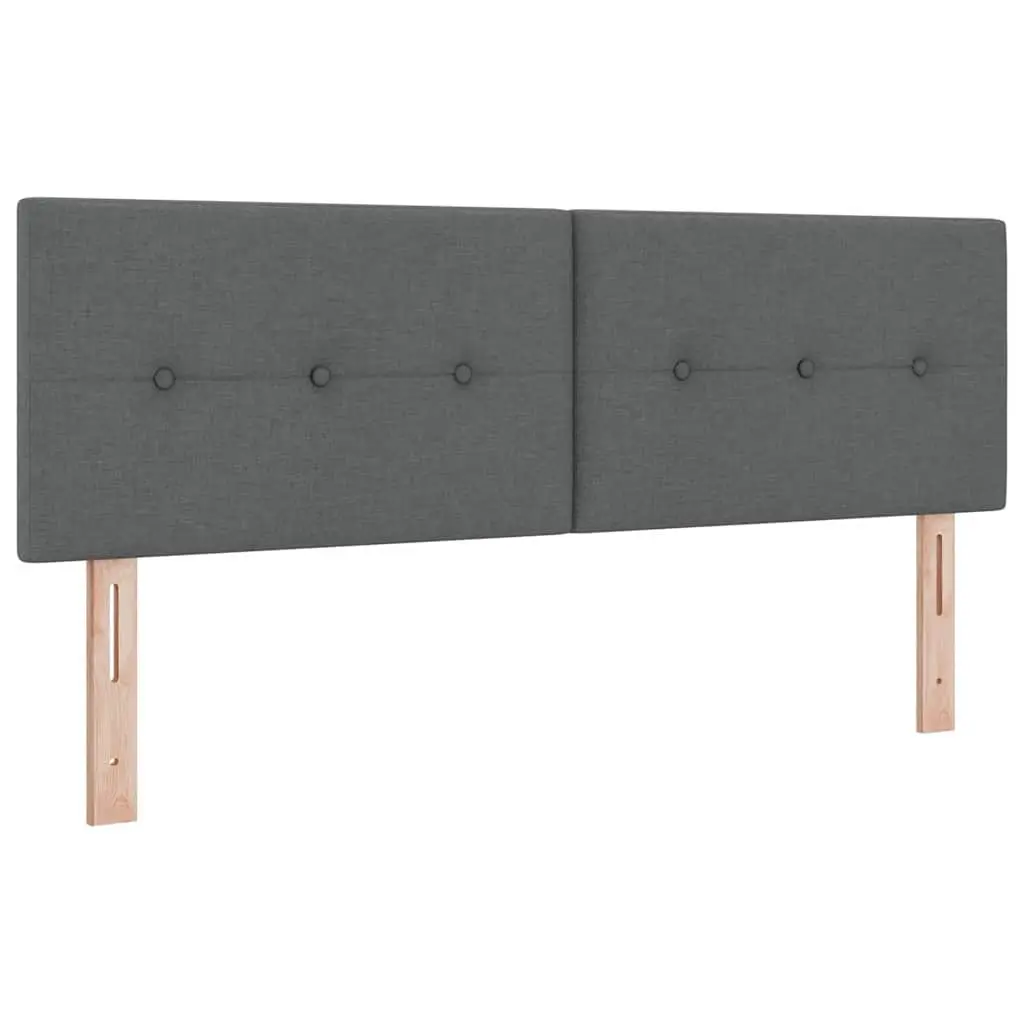 Height-Adjustable Headboard 160cm Grey Fabric Bedroom Furniture Modern Design