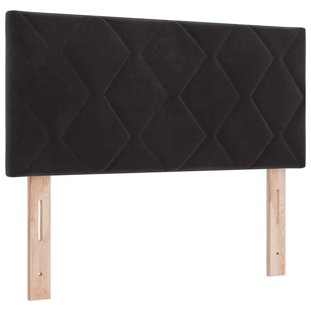 Headboard Velvet Upholstered Black 100 cm Adjustable Modern Bedroom Furniture