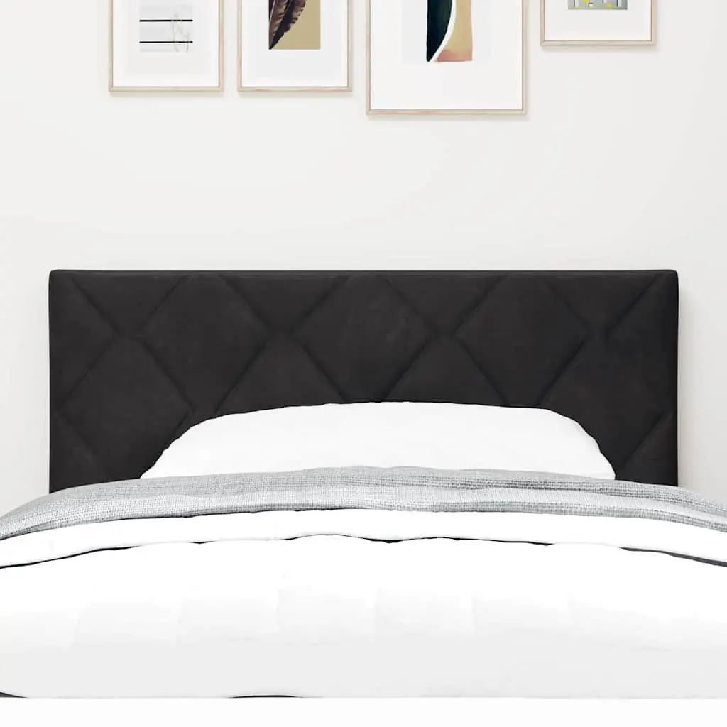 Headboard Velvet Upholstered Black 100 cm Adjustable Modern Bedroom Furniture