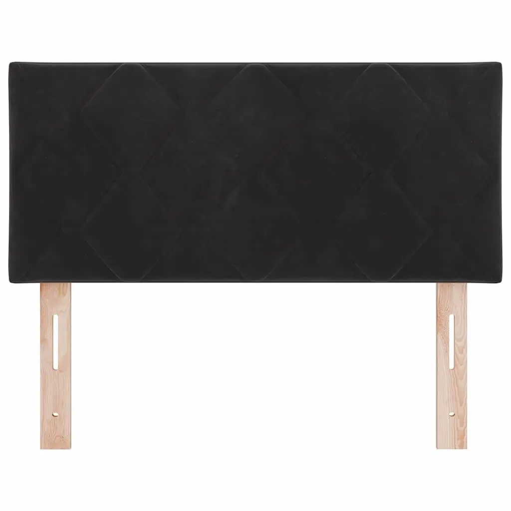 Headboard Velvet Upholstered Black 100 cm Adjustable Modern Bedroom Furniture