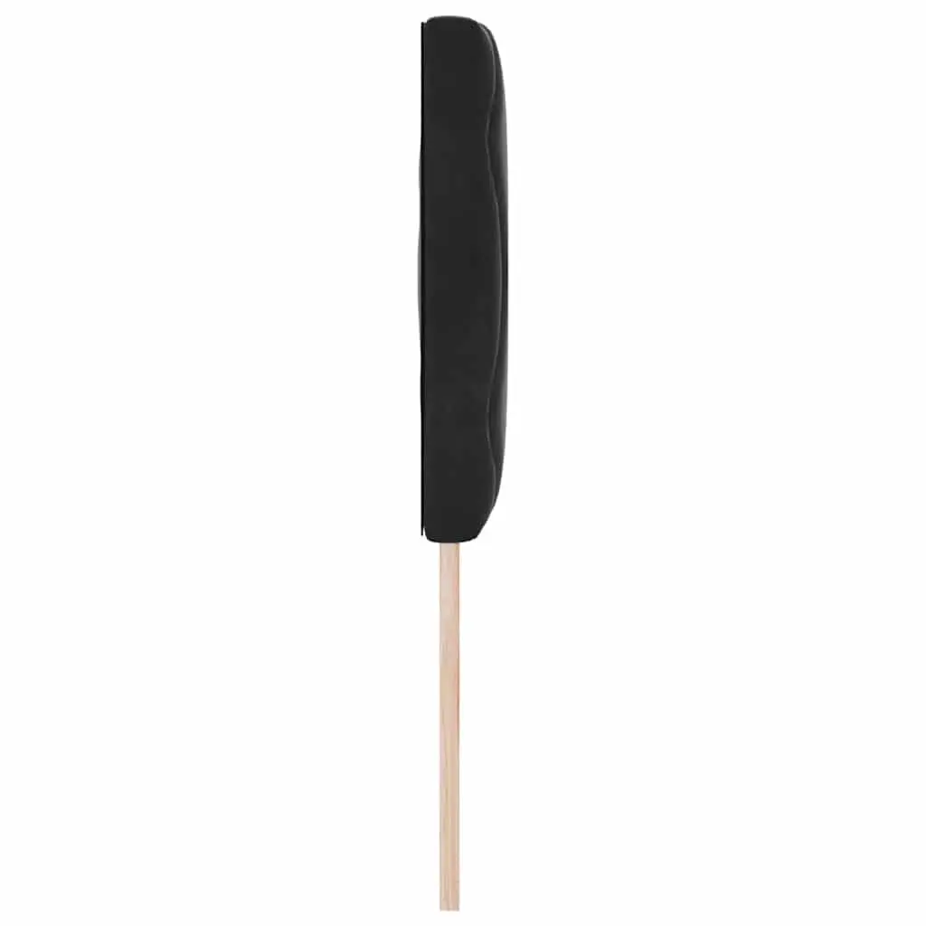 Headboard Black Upholstered Velvet 144 cm Adjustable Height Modern Bedroom