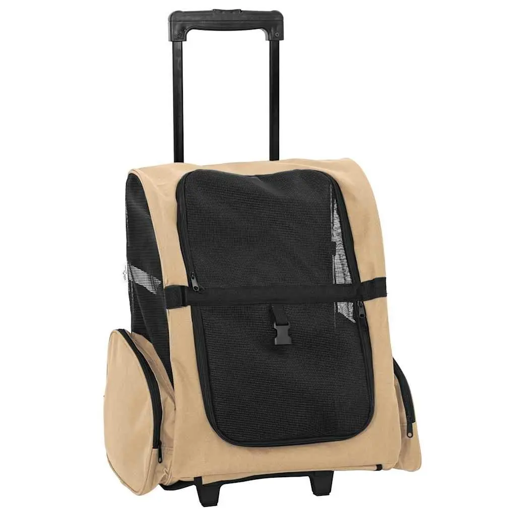 Pet Trolley 3-in-1 Rolling Carrier Backpack Hand Bag Portable for Small Dogs Cats