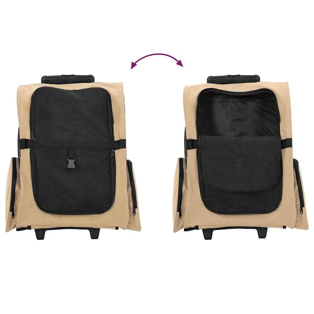 Pet Trolley 3-in-1 Rolling Carrier Backpack Hand Bag Portable for Small Dogs Cats