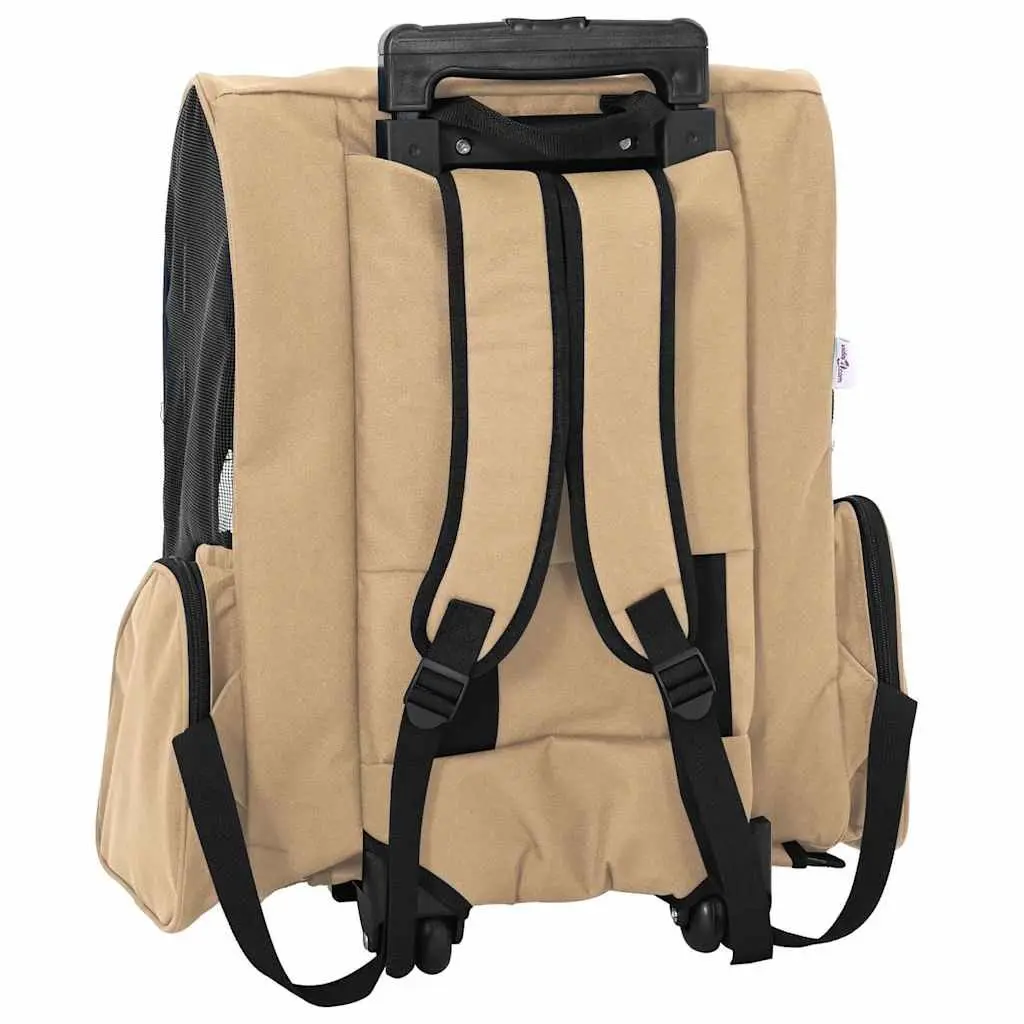 Pet Trolley 3-in-1 Rolling Carrier Backpack Hand Bag Portable for Small Dogs Cats