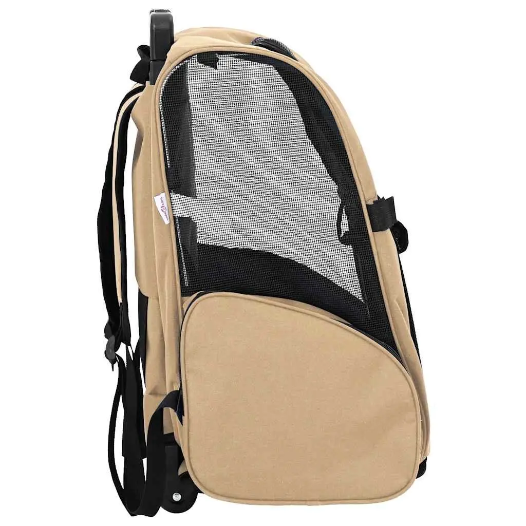 Pet Trolley 3-in-1 Rolling Carrier Backpack Hand Bag Portable for Small Dogs Cats