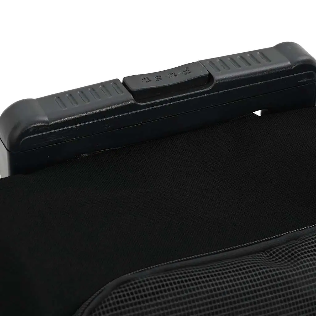 Pet Trolley 3-in-1 Convertible Rolling Carrier Backpack Hand Bag Black 48x32cm