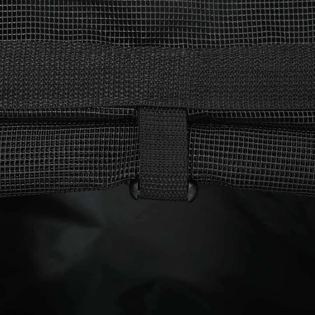 Pet Trolley 3-in-1 Convertible Rolling Carrier Backpack Hand Bag Black 48x32cm
