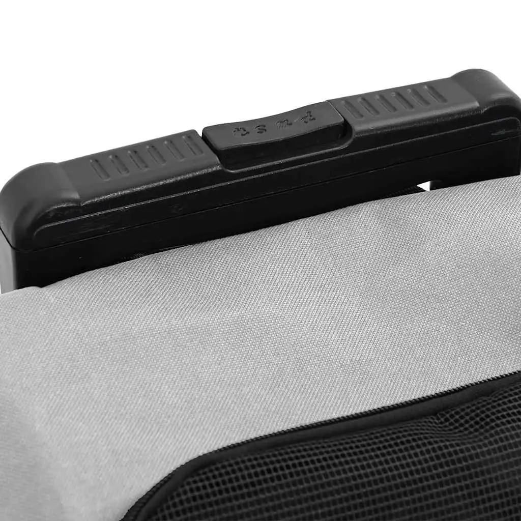 Pet Trolley 3-in-1 Rolling Carrier Backpack Hand Bag Grey Adjustable Handle