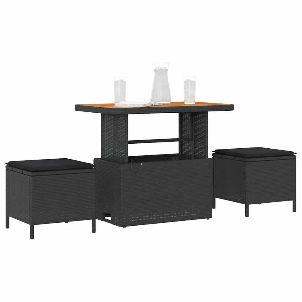 Outdoor Dining Set in Black