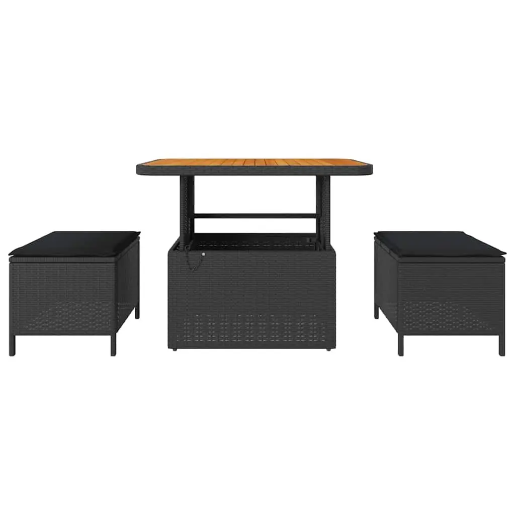 Outdoor Dining Set in Black
