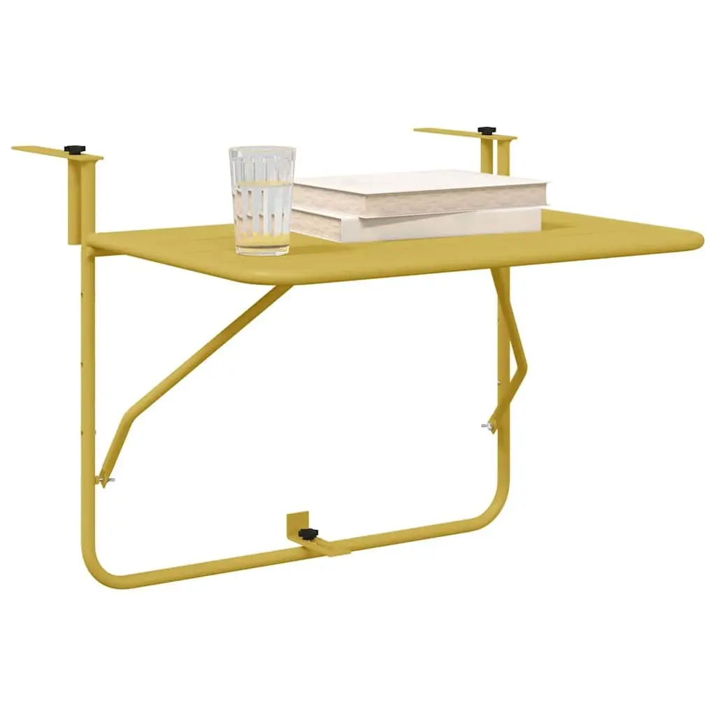 Folding Hanging Balcony Table Steel 60 x 39 x 65 cm