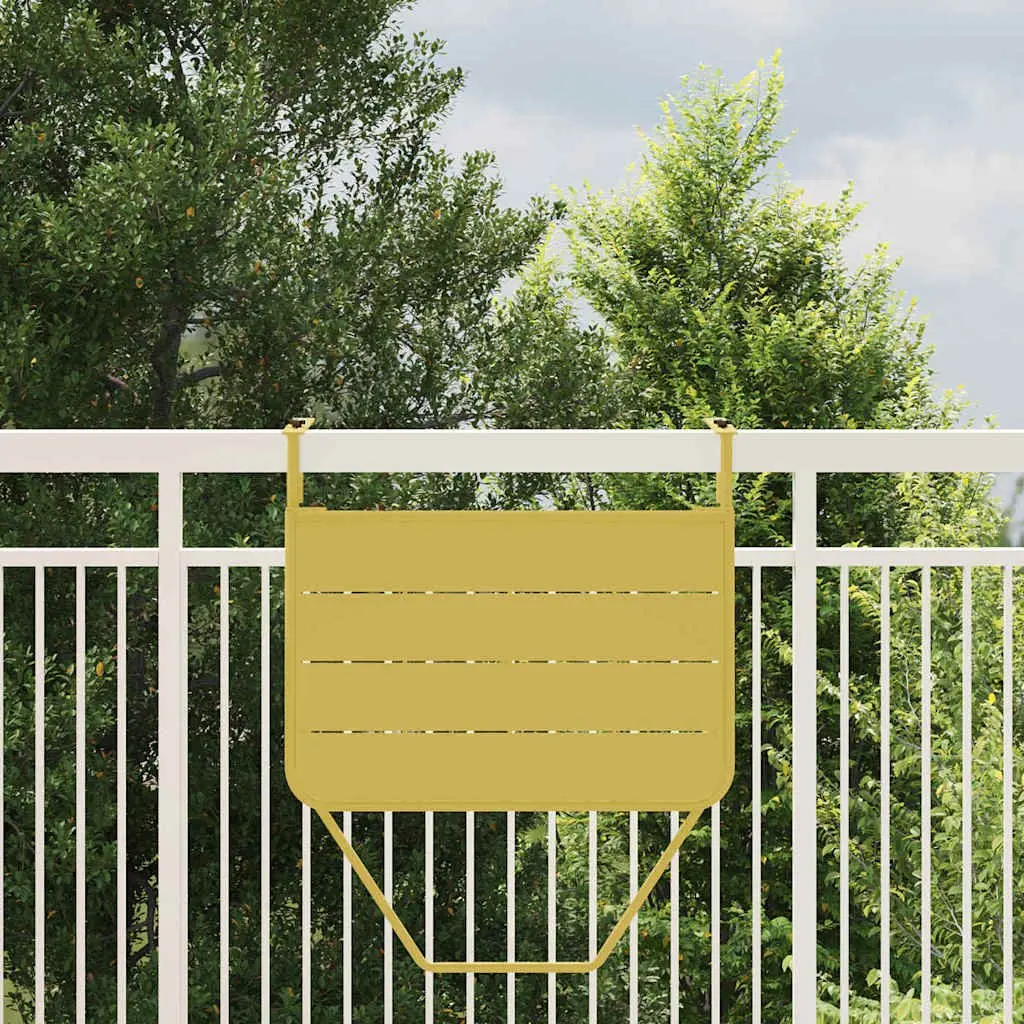 Folding Hanging Balcony Table Steel 60 x 39 x 65 cm