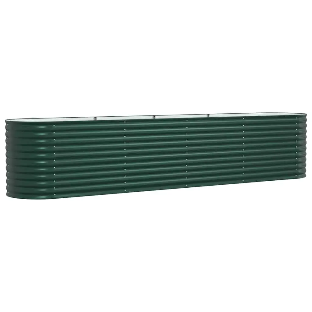 Steel Planter Box Green Modern Minimalist Raised Garden Bed 400x80x81cm