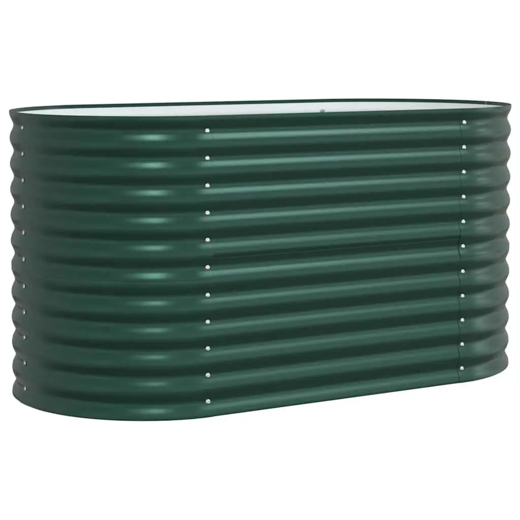 Raised Garden Bed Steel Green 160 x 80 x 81 cm Outdoor Planter Box