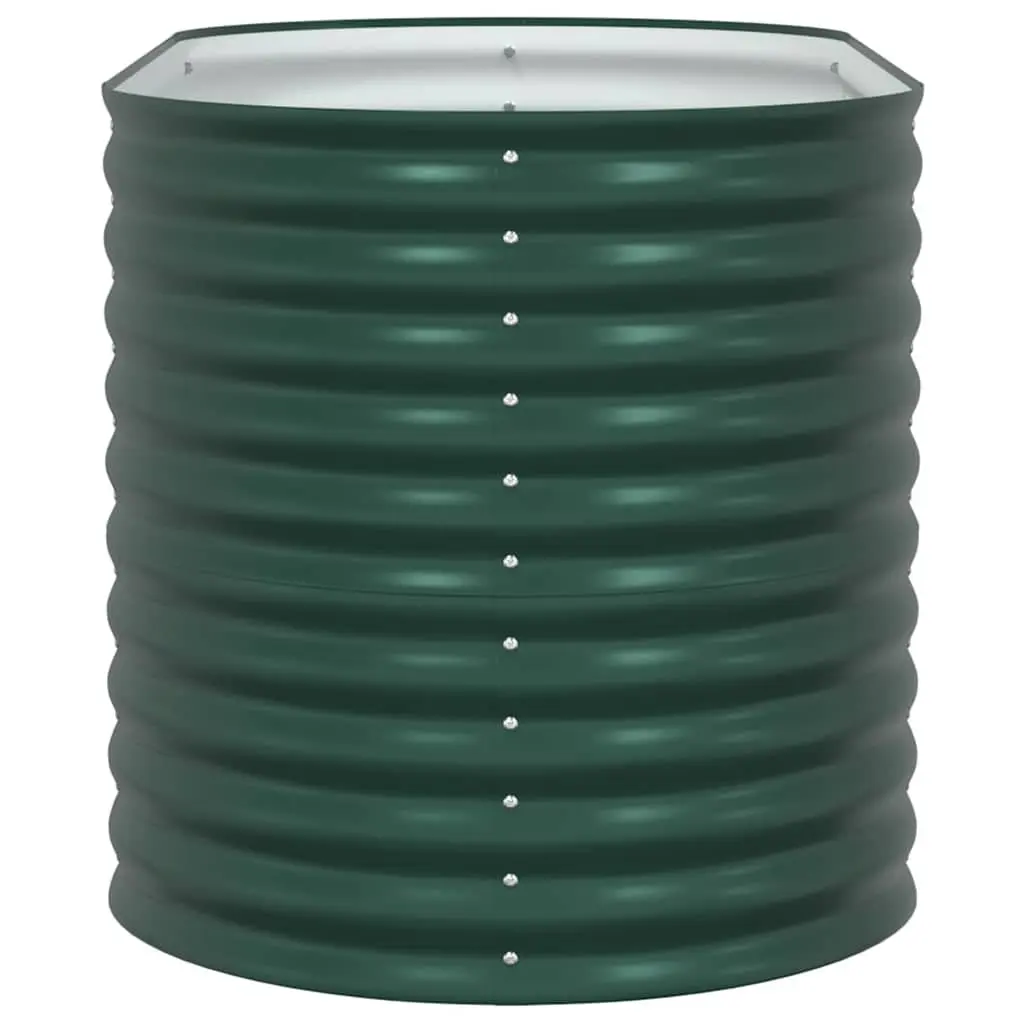 Raised Garden Bed Steel Green 160 x 80 x 81 cm Outdoor Planter Box