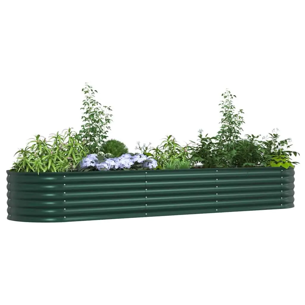 Raised Garden Bed Steel Planter Box Green 320 x 80 x 44 cm Outdoor Gardening