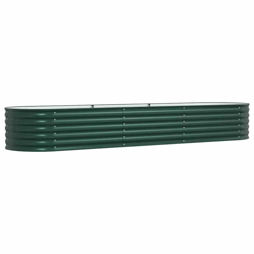 Raised Garden Bed Steel Planter Box Green 320 x 80 x 44 cm Outdoor Gardening