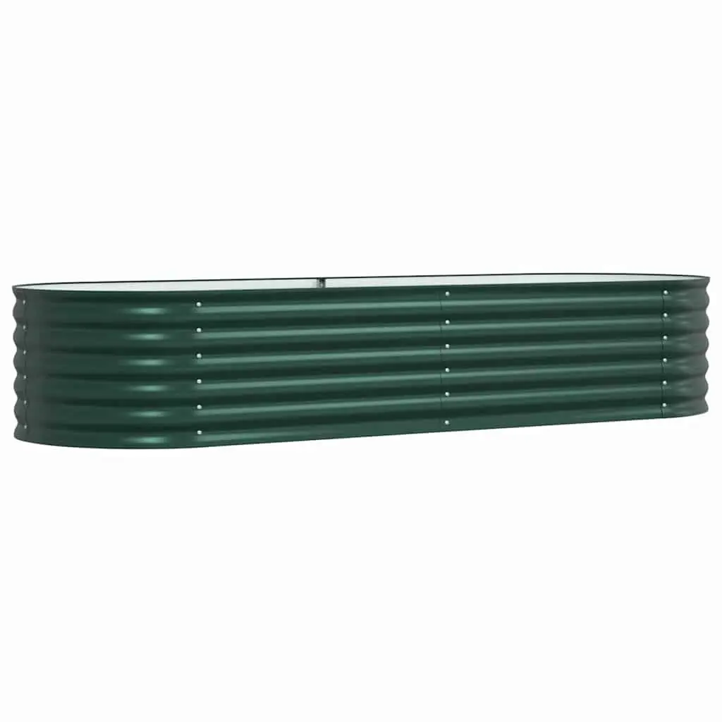 Raised Bed Garden Planter Steel Green 240 x 80 x 44 cm Outdoor Gardening Box