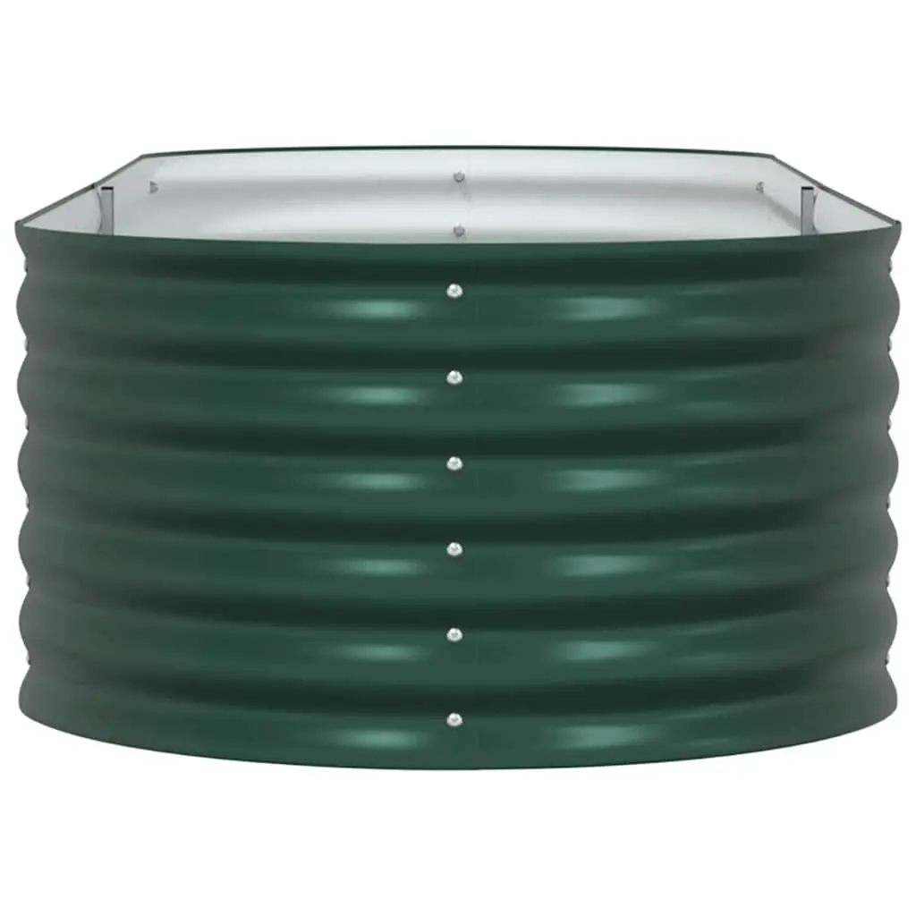 Raised Bed Garden Planter Steel Green 240 x 80 x 44 cm Outdoor Gardening Box