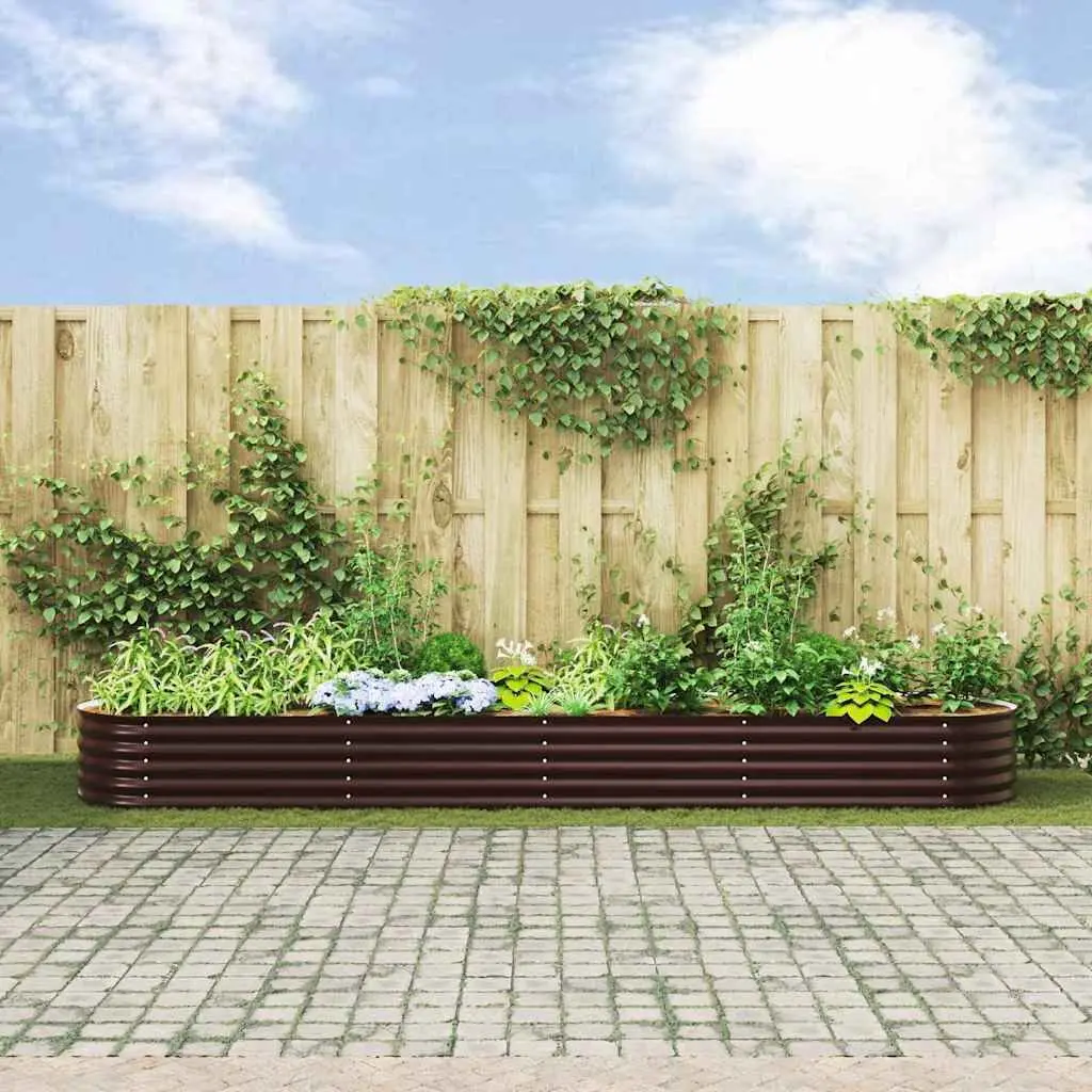400x80x44cm Brown Raised Bed Planter