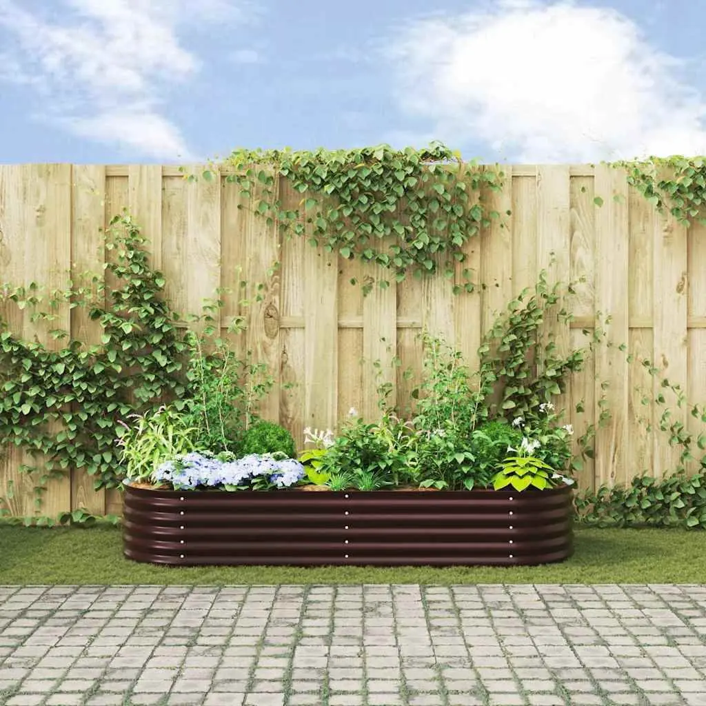 Raised Garden Bed Steel Modern Minimalist 240x80x44cm