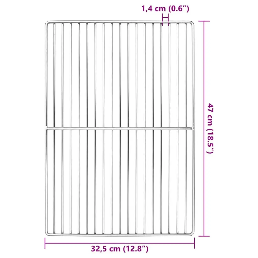 47 x 32.5 cm Grill Grate in Silver