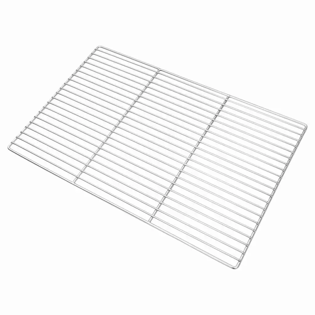Stainless Steel Rectangular Grill Grate 60 x 40 cm Silver Outdoor Cooking