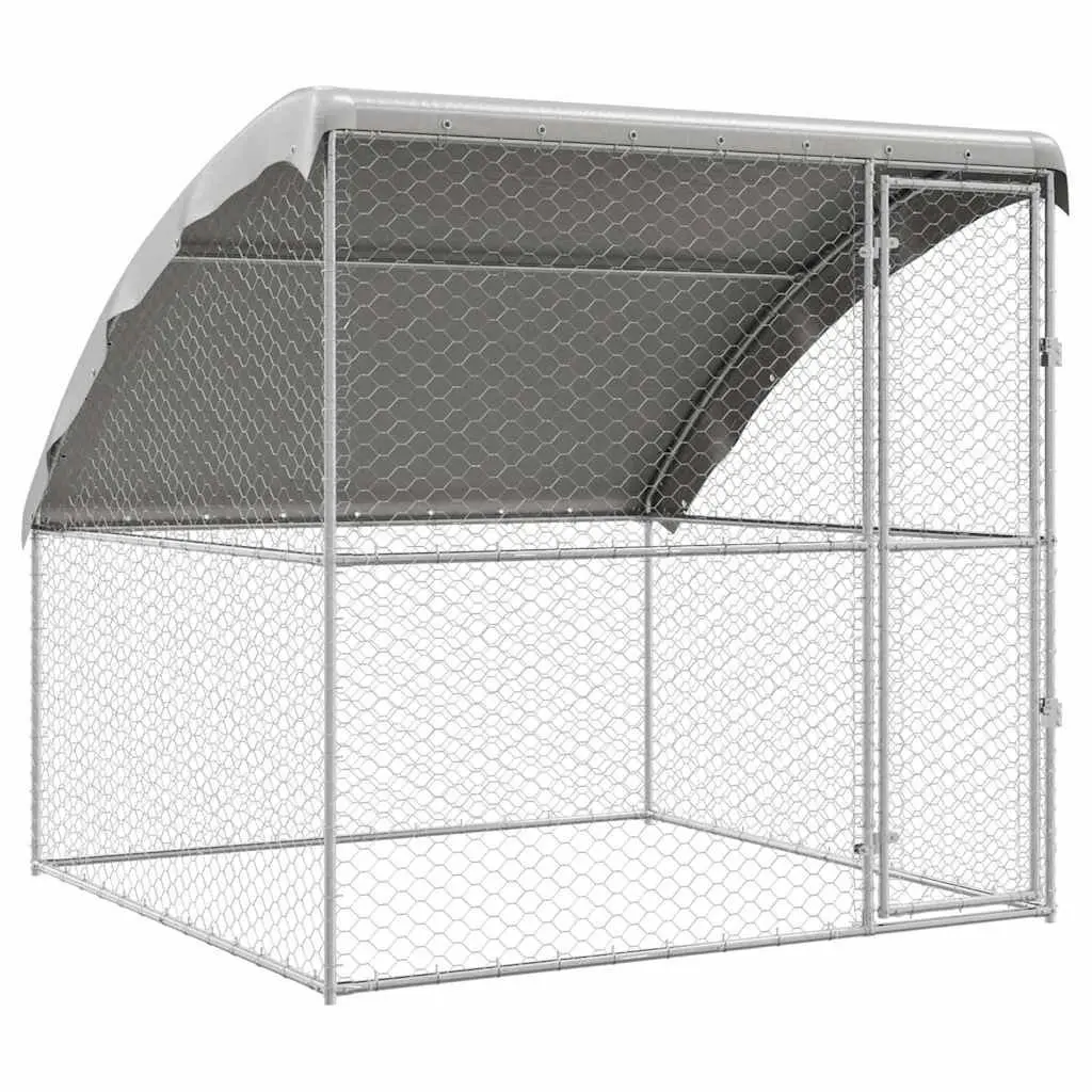 Dog Kennel Outdoor Galvanised Steel Frame Lockable 2x2x2m