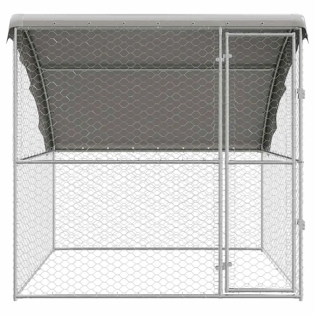 Dog Kennel Outdoor Galvanised Steel Frame Lockable 2x2x2m