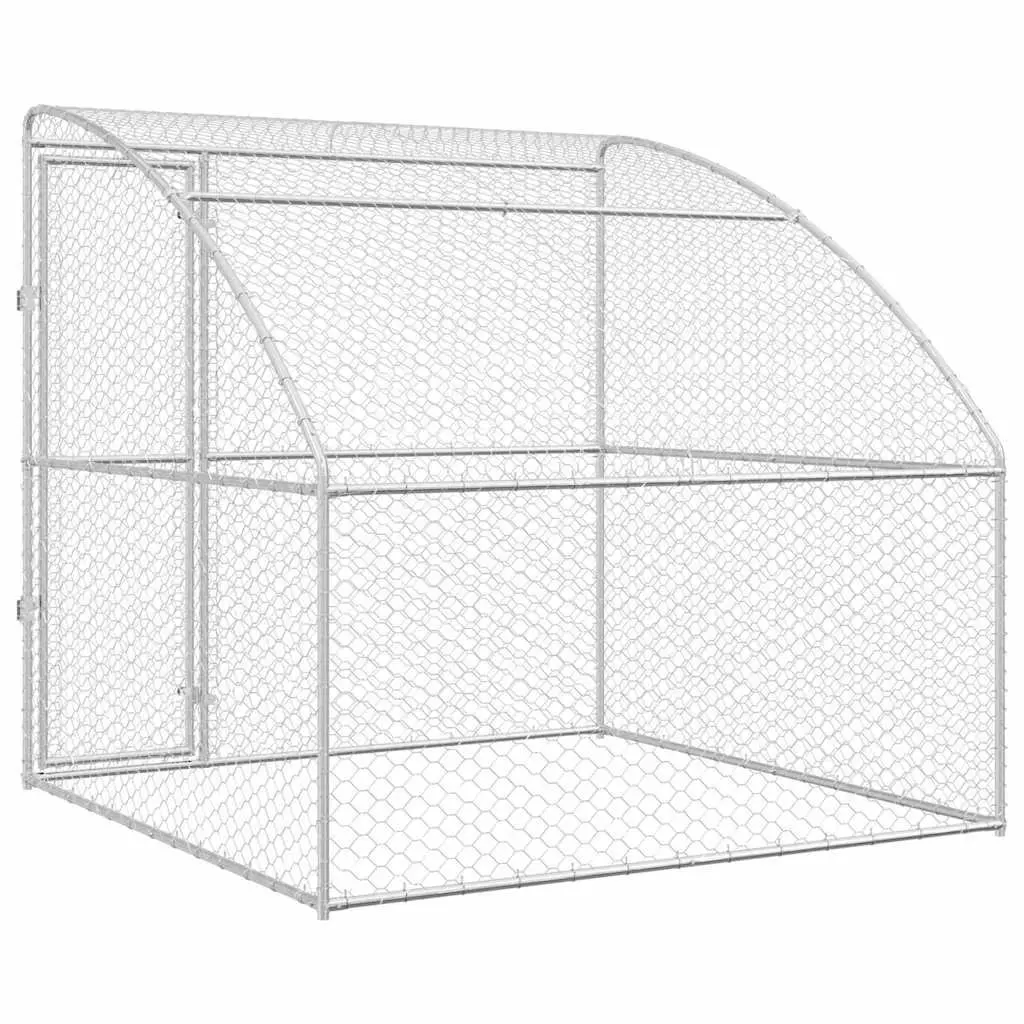 Dog Kennel Galvanised Steel Outdoor Pet Run Shelter 2x2x2m