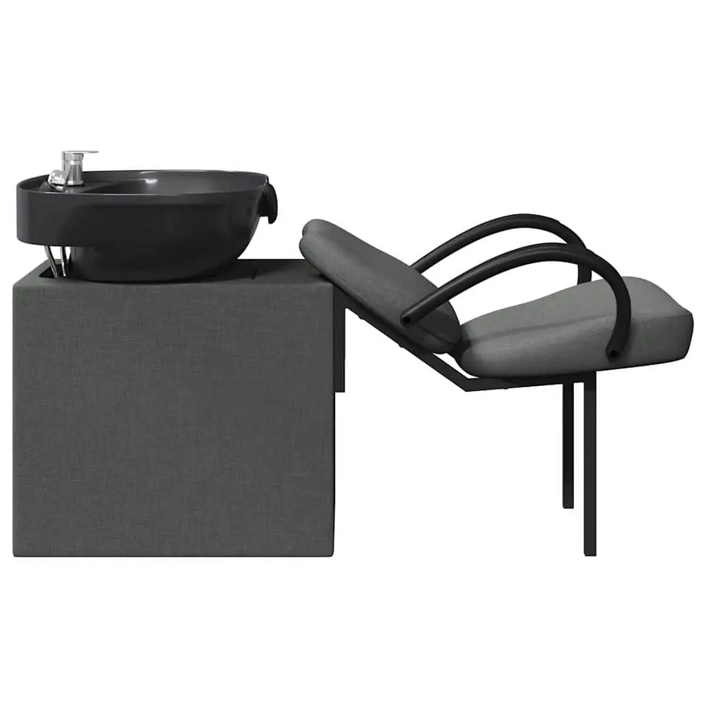 Shampoo Chair Dark Grey Black Salon Hairdressing Height Adjustable Styling