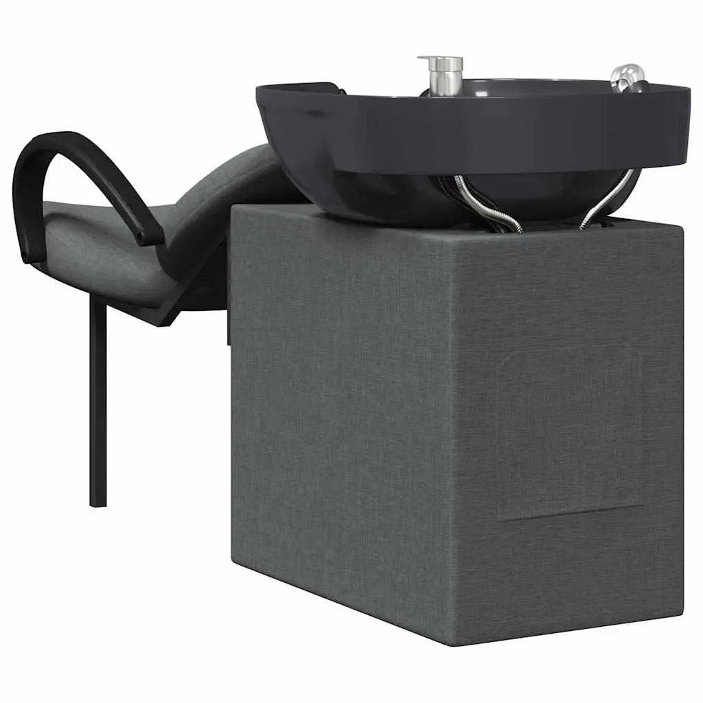 Shampoo Chair Dark Grey Black Salon Hairdressing Height Adjustable Styling