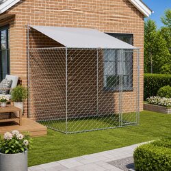Friendly Outdoor Dog Cage with Roof for Large Pets