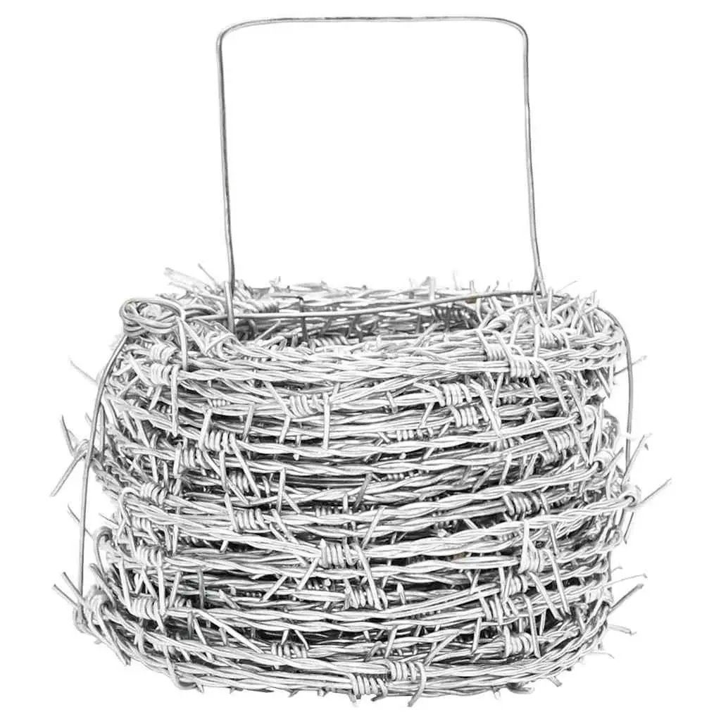 Barbed Wire Heavy-Duty Hot-Dip Galvanised Steel 100m Coil Outdoor Security Fencing