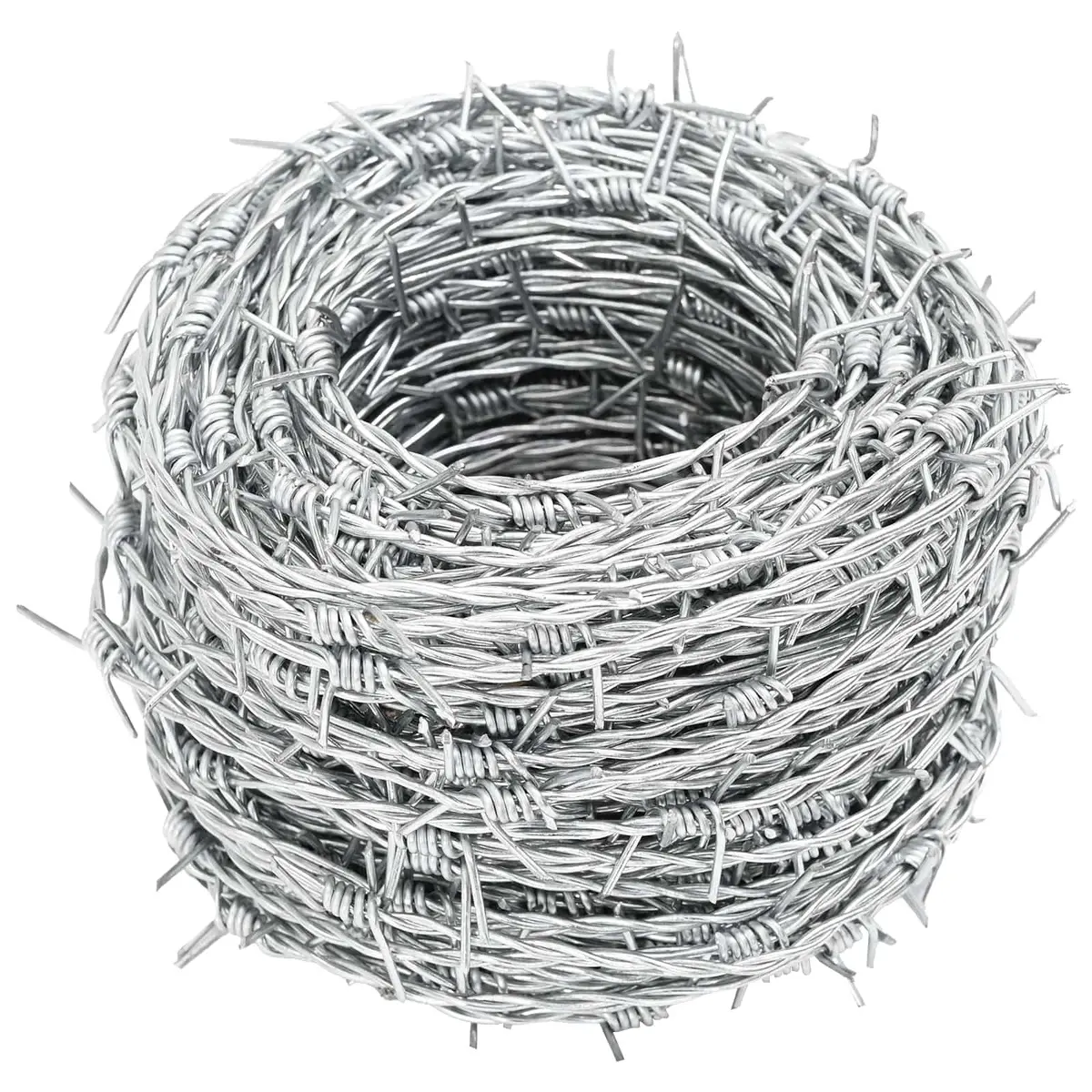 Barbed Wire Heavy-Duty Hot-Dip Galvanised Steel 100m Coil Outdoor Security Fencing