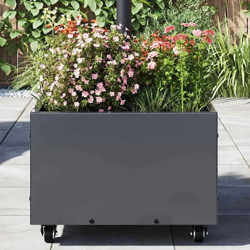 Parasol Base Manual Adjustment Steel Anthracite 45cm