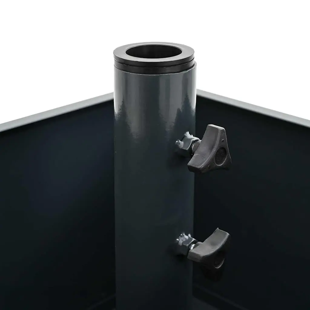 Parasol Base Manual Adjustment Steel Anthracite 45cm