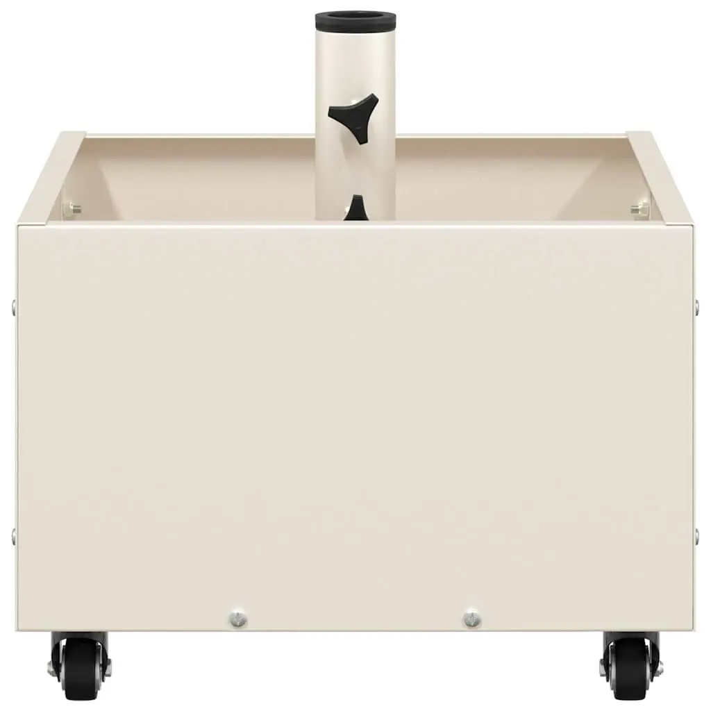Parasol Base Manual White Steel 45 x 45 x 45 cm Outdoor Umbrella Stand