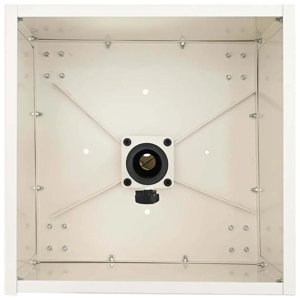 Parasol Base Manual White Steel 45 x 45 x 45 cm Outdoor Umbrella Stand