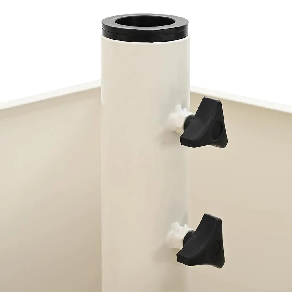 Parasol Base Manual White Steel 45 x 45 x 45 cm Outdoor Umbrella Stand