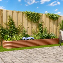 Join Gardening Fun with the Brown Steel Raised Bed Planter