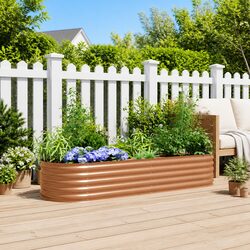 You’ll Love This Brown Steel Raised Bed Planter 240 x 80 x 44 cm